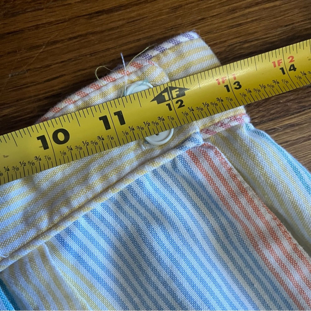 vintage Union rainbow cotton skirt striped coastal “12” 26” waist - Picture 8 of 9